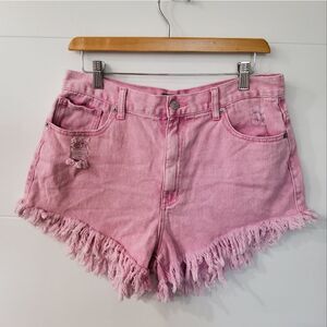 Simply Society Pink Distressed Shorts Size 31